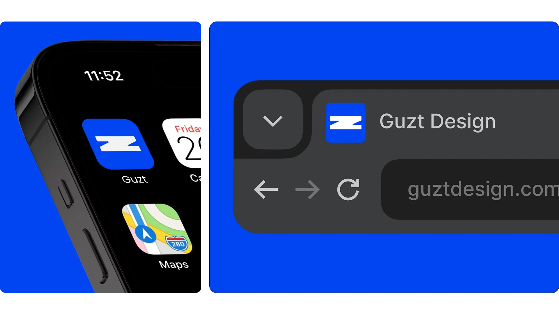 GUZT Design blue texture logo