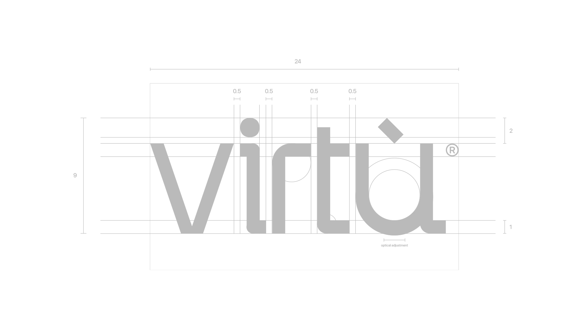 Virtù logo construction